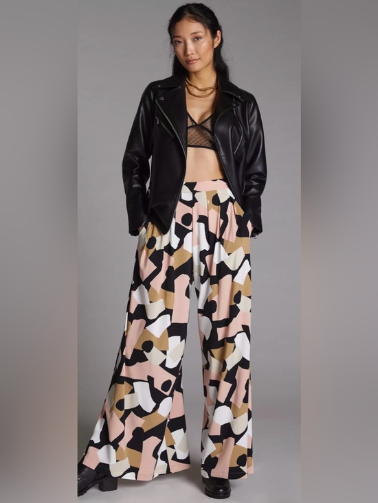 Corey Lynn Calter Pants - 🖤 Corey Lynn Calter Abstract Print Wide Leg Pants Size XS 🖤